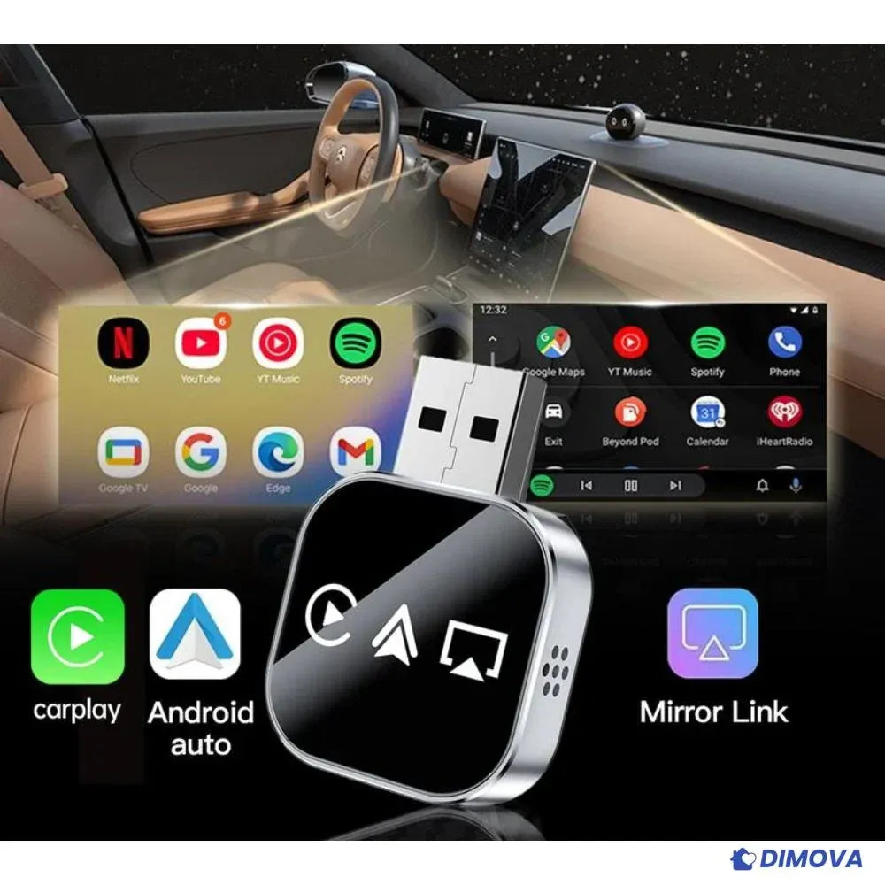 Adaptateur CarPlay sans fil 3-en-1 amélioré (2026)
