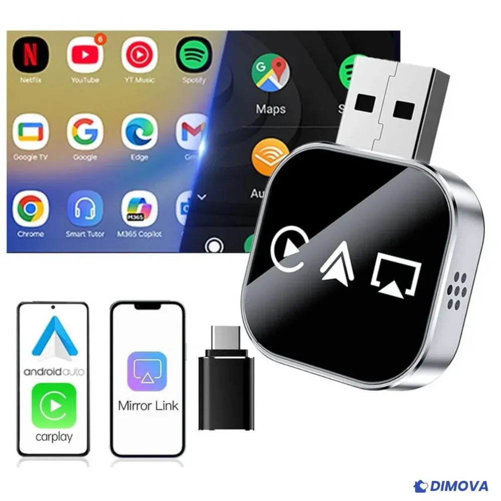 Adaptateur CarPlay sans fil 3-en-1 amélioré (2026)