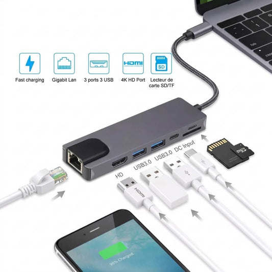 🔥 ADAPTATEUR TYPE-C 5 en 1 DISPONIBLE 🚀